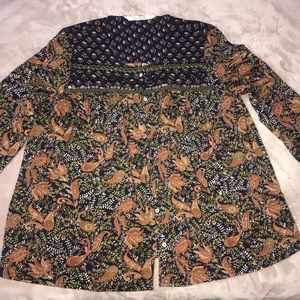 Large Vanilla Star Floral Blouse